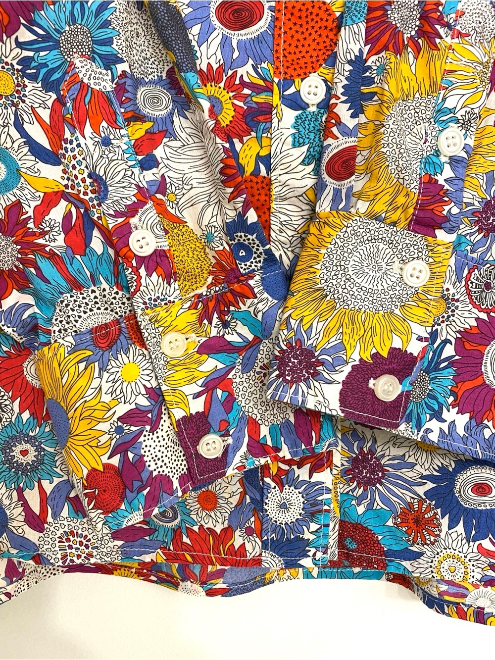 Liberty Art Fabrics Susanna Floral 100% Cotton Button Shirt Size L Wearable Art - Picture 7 of 16